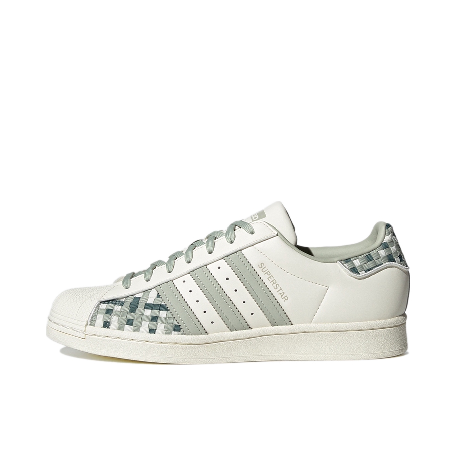 推荐商品：【宋雨琦同款】 adidas Originals Superstar 板鞋 轻便贝壳头薄底舒适百搭耐磨复古 米白/浅绿