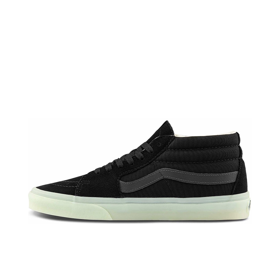推荐商品：Vans/范斯 SK8-Mid 板鞋 潮流拼接复古百搭防滑耐磨 黑色/米色