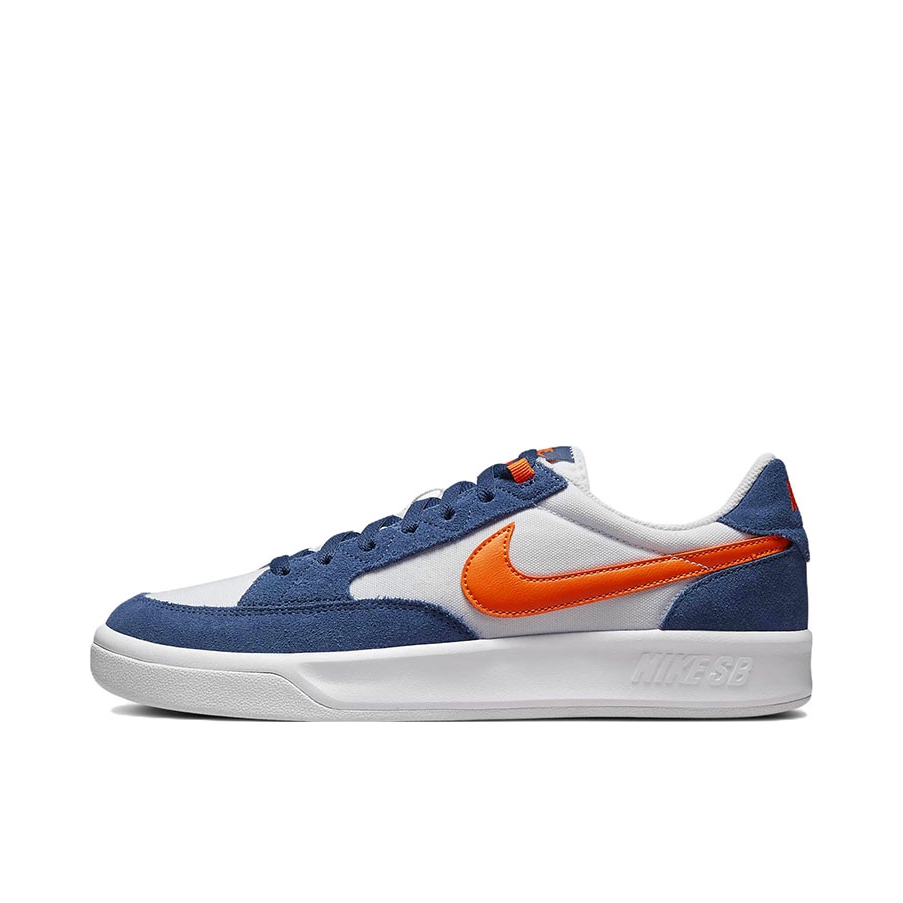 推荐商品：Nike SB Adversary 滑板鞋 板鞋 复古潮流耐磨透气舒适休闲轻便 深海蓝/白色/安全橙