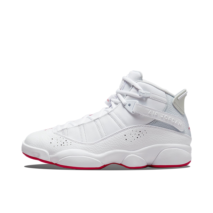 推荐商品：Air Jordan 6 Rings 六冠王 篮球鞋 zoom air缓震透气耐磨复古潮流百搭防滑包裹性 白色/红色