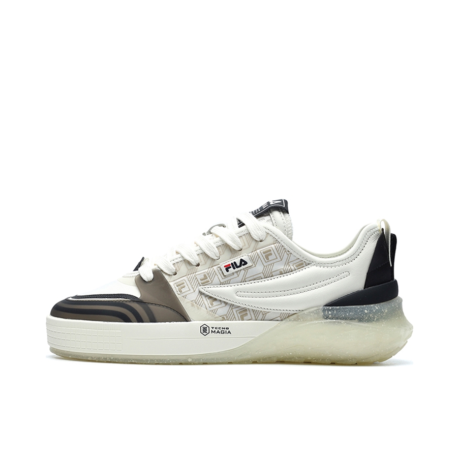 推荐商品：FILA/斐乐 Mixa 潮流龙鳞 防滑耐磨 舒适透气 轻便 百搭复古 潮流 合成革 运动休闲鞋 F12W223101F 白黑