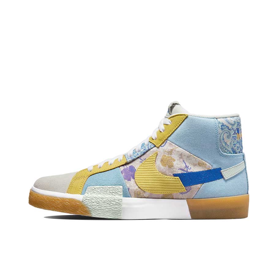 推荐商品：Nike SB Blazer Zoom 滑板鞋 板鞋 拼接时尚复古防滑耐磨透气运动休闲舒适百搭 浅米蓝色/腰果花
