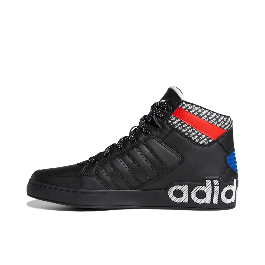 推荐商品：adidas originals Hardcourt 运动休闲鞋 防滑耐磨轻便透气舒适百搭复古 Black/Red/White 黑色/红色/白色