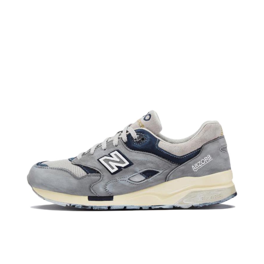 推荐商品：New Balance 1600 跑鞋 复古百搭休闲运动防滑耐磨轻便减震透气织物缓震低帮圆头 灰色/米色/藏蓝