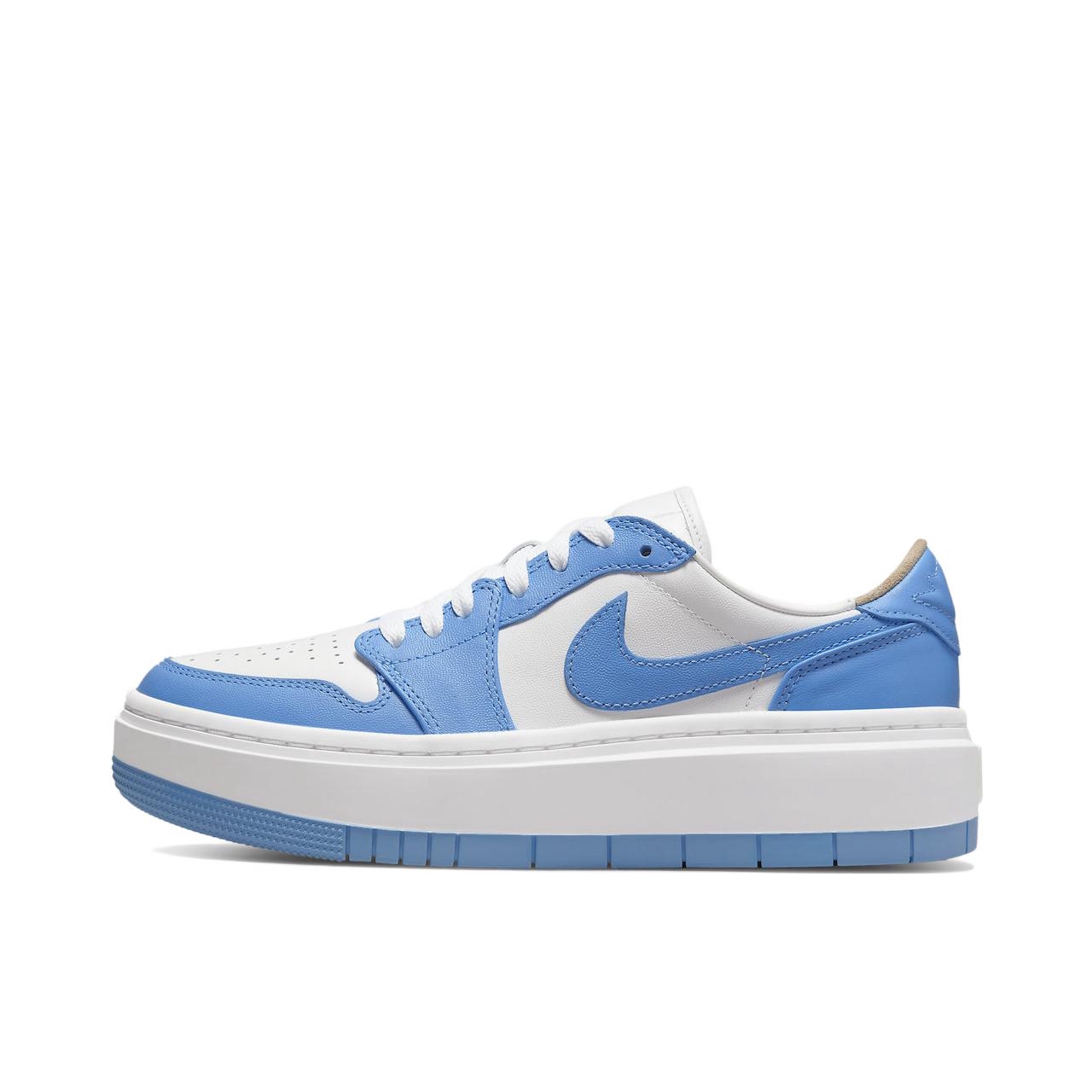 推荐商品：Jordan Air Jordan 1 elevate 板鞋 圆头厚底减震防滑复古增高 低帮/北卡蓝