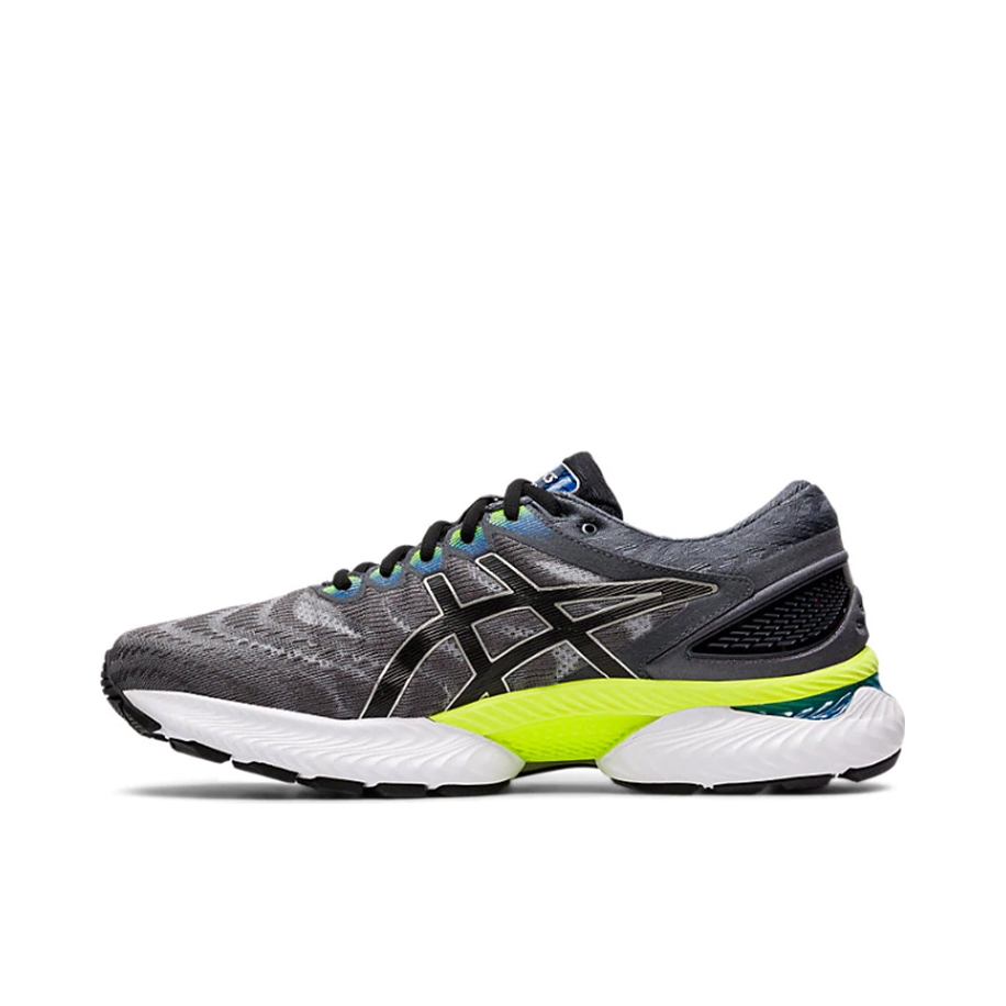 推荐商品：Asics/亚瑟士 Gel-Nimbus 22 跑鞋 缓震回弹防滑耐磨轻便支撑透气马拉松织物圆头 灰色/黑色/黄色
