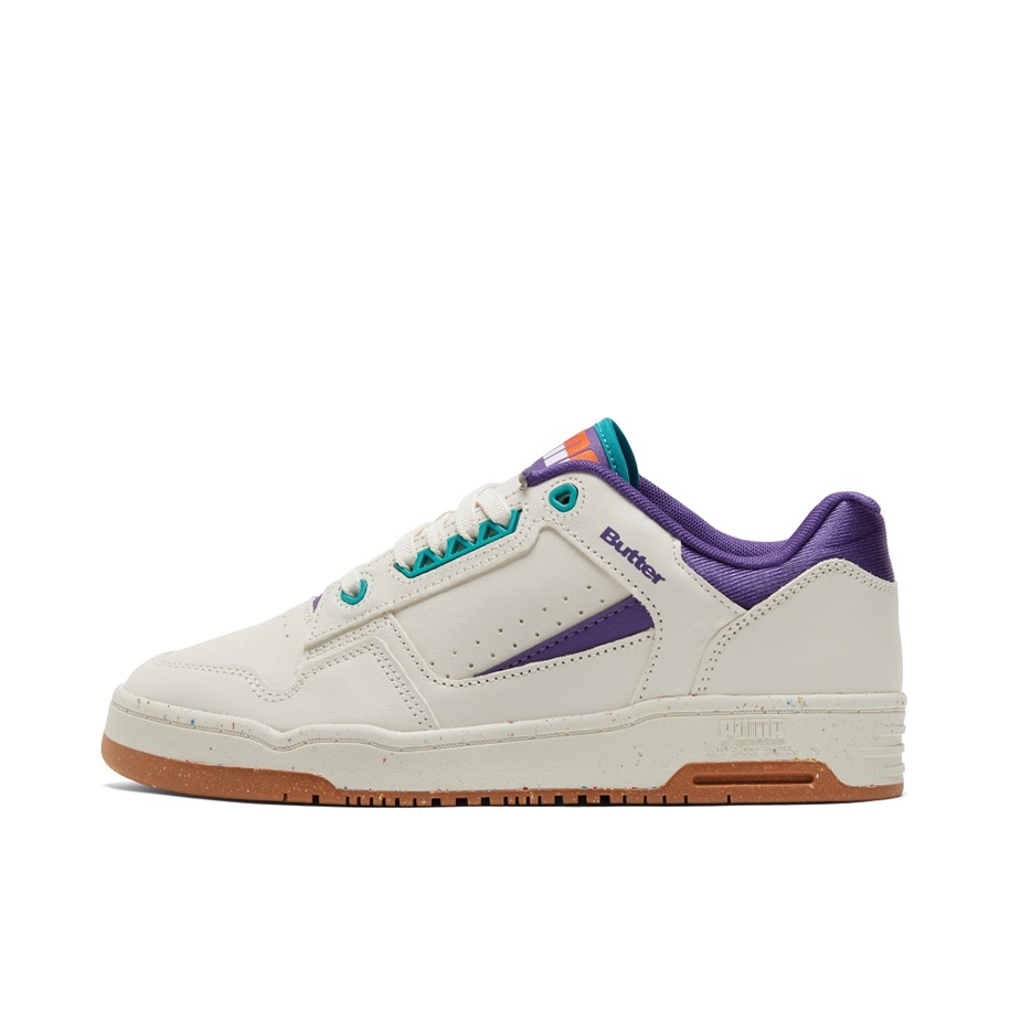 推荐商品：Puma/彪马 Slipstream 板鞋 潮流复古防滑耐磨舒适透气减震圆头 BUTTER GOODS联名/白色/紫色