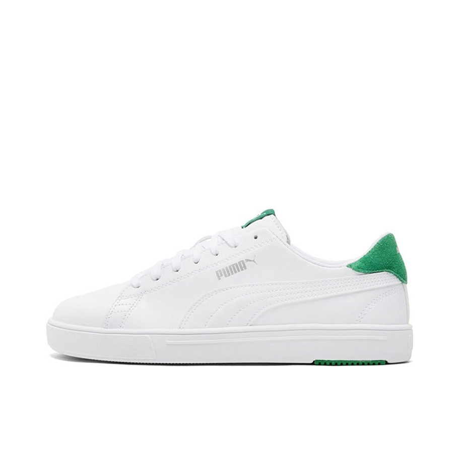 推荐商品：Puma/彪马 Serve Pro Lite 小白鞋 板鞋 复古经典防滑耐磨舒适减震轻便网球风流光风 白色/绿色