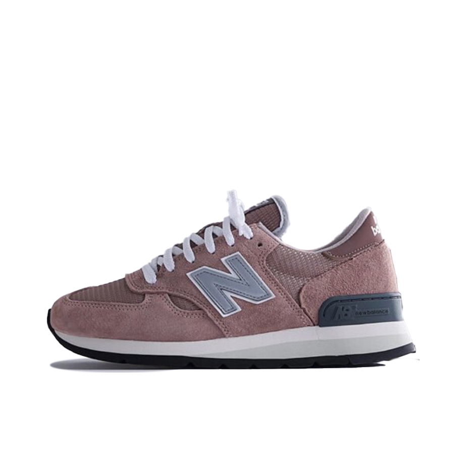 推荐商品：New Balance 990 V1 跑鞋 防滑耐磨网布透气减震轻便包裹性支撑织物复古马拉松  KITH 联名/粉紫色