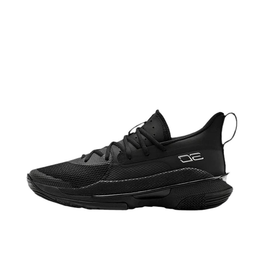 推荐商品：Under Armour/安德玛 Curry 7 实战缓冲 防滑耐磨 舒适透气 网布 圆头 合成革 篮球鞋 黑色