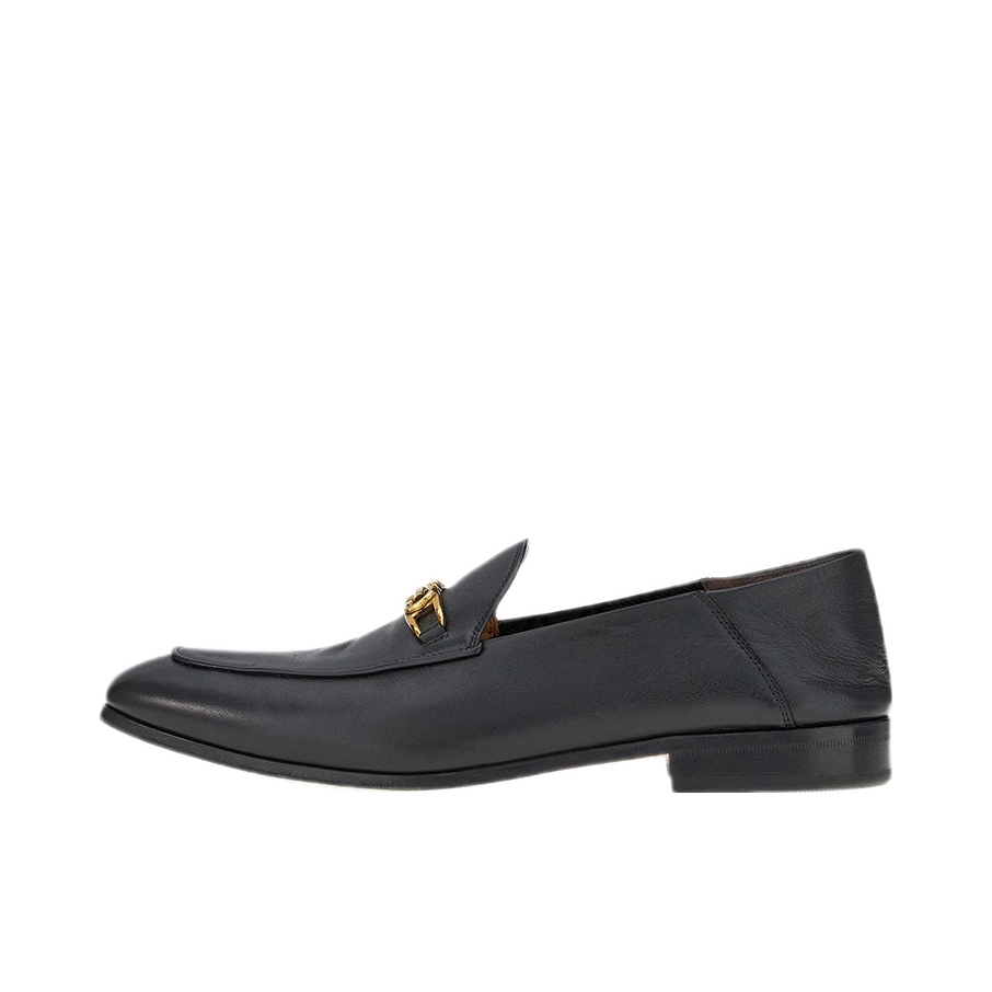 推荐商品：Salvatore Ferragamo 搭扣 套脚 皮鞋 020359 745419 黑色/金色