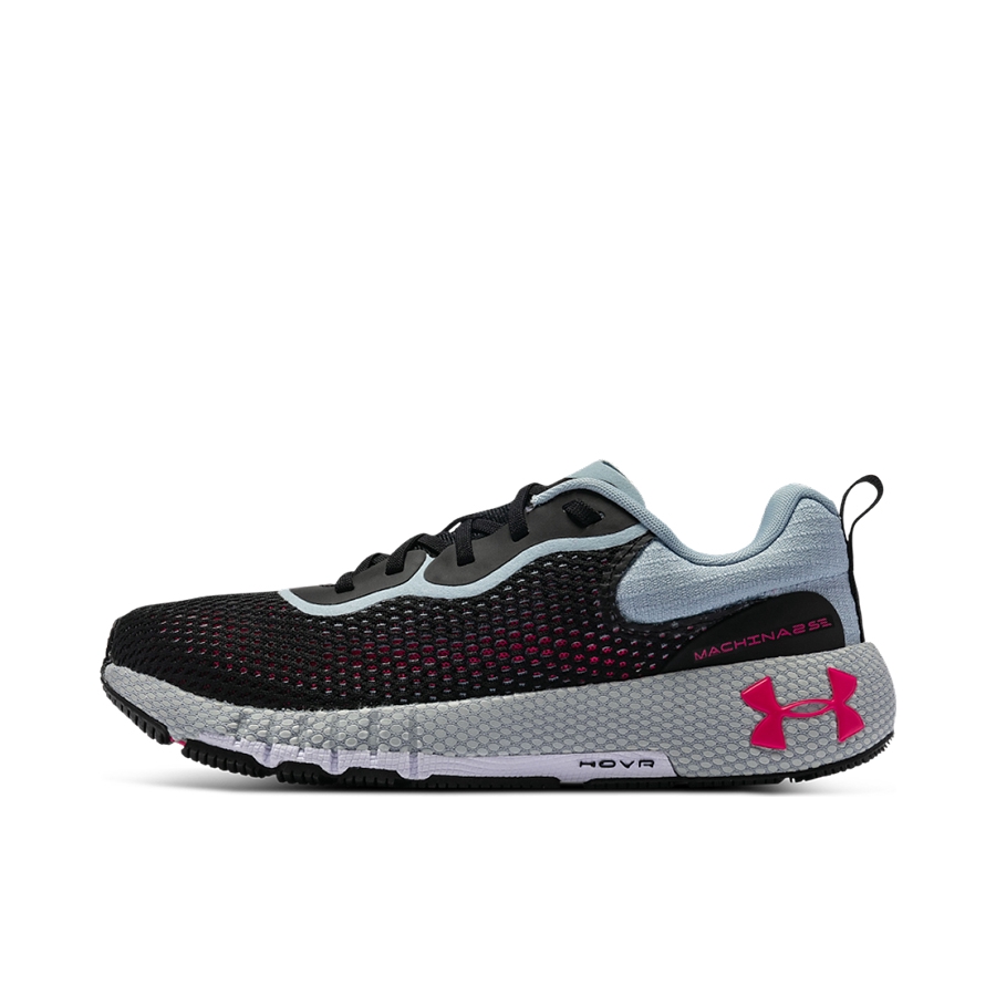 推荐商品：Under Armour/安德玛 Hovr Machina 2 SE 健身训练 防滑耐磨 轻便透气 时尚潮流 复古 休闲运动 跑鞋 黑色/粉色
