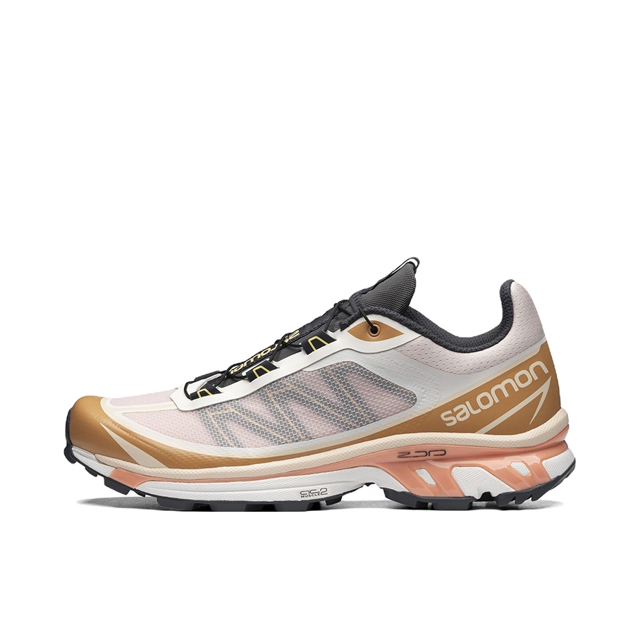 推荐商品：Salomon/萨洛蒙 XT-6 户外休闲鞋 越野跑鞋 织物复古机能透气网布支撑防水包裹性 灰色/金色