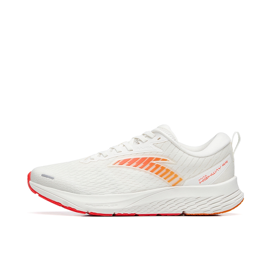 推荐商品：安踏 公路99 跑鞋 网面透气缓震耐磨舒适软底轻质运动防滑 象牙白