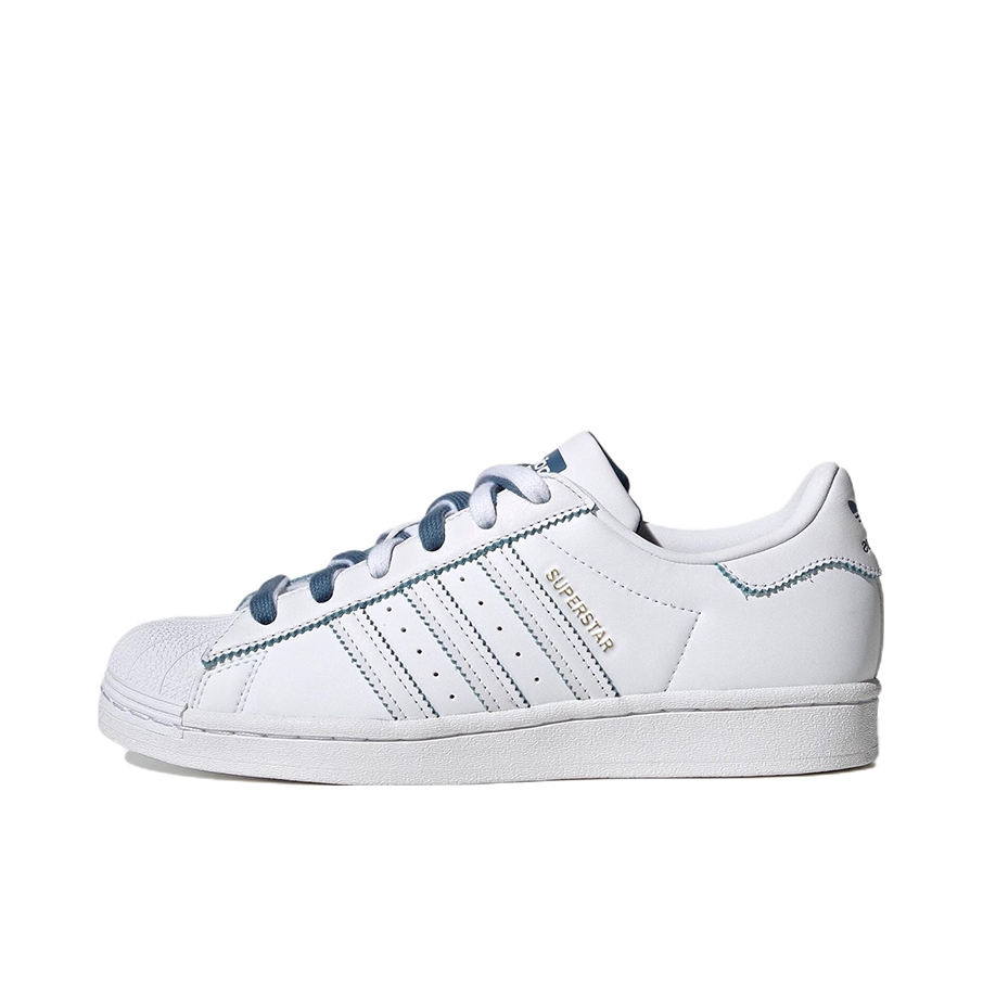 推荐商品：【宋雨琦同款】 adidas Originals Superstar 板鞋 轻便贝壳头薄底舒适百搭耐磨复古 白色/蓝色/金标