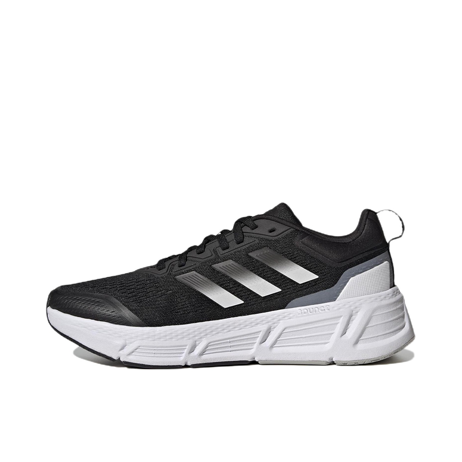 推荐商品：adidas Questar 跑鞋 防滑耐磨舒适缓震网面透气轻便织物简约百搭训练 男款/黑色/白色