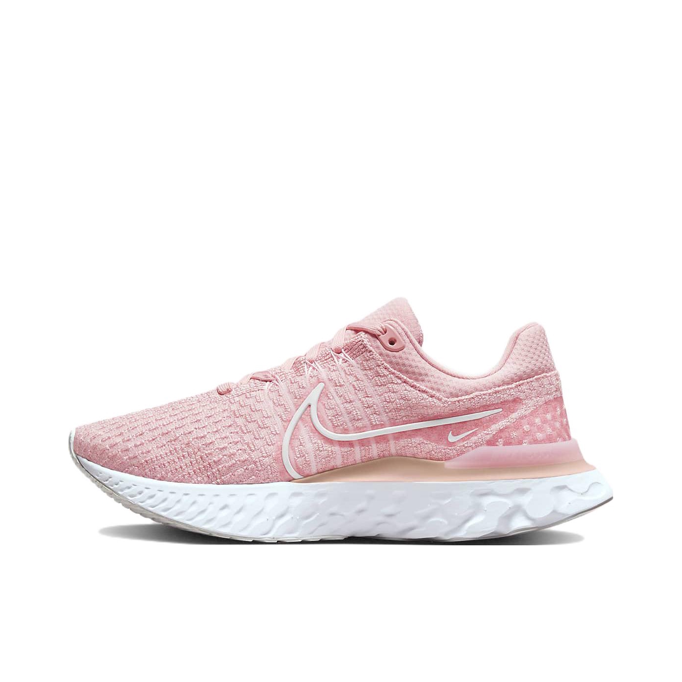 推荐商品：Nike React Infinity Run FK3 跑鞋 减震织物回弹支撑泡棉圆头 粉色