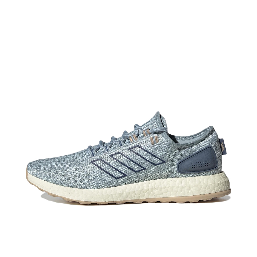 推荐商品：adidas Pure Boost 2017 跑鞋 减震耐磨网面透气轻便防滑运动支撑织物简约舒适圆头 灰色/蓝色