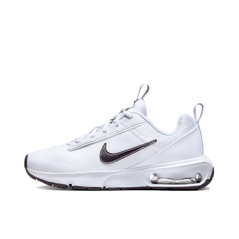 推荐商品：Nike Air Max Intrlk 跑鞋 轻便缓震防滑耐磨舒适百搭简约时尚织物合成革支撑回弹抓地 GS/白色/黑勾