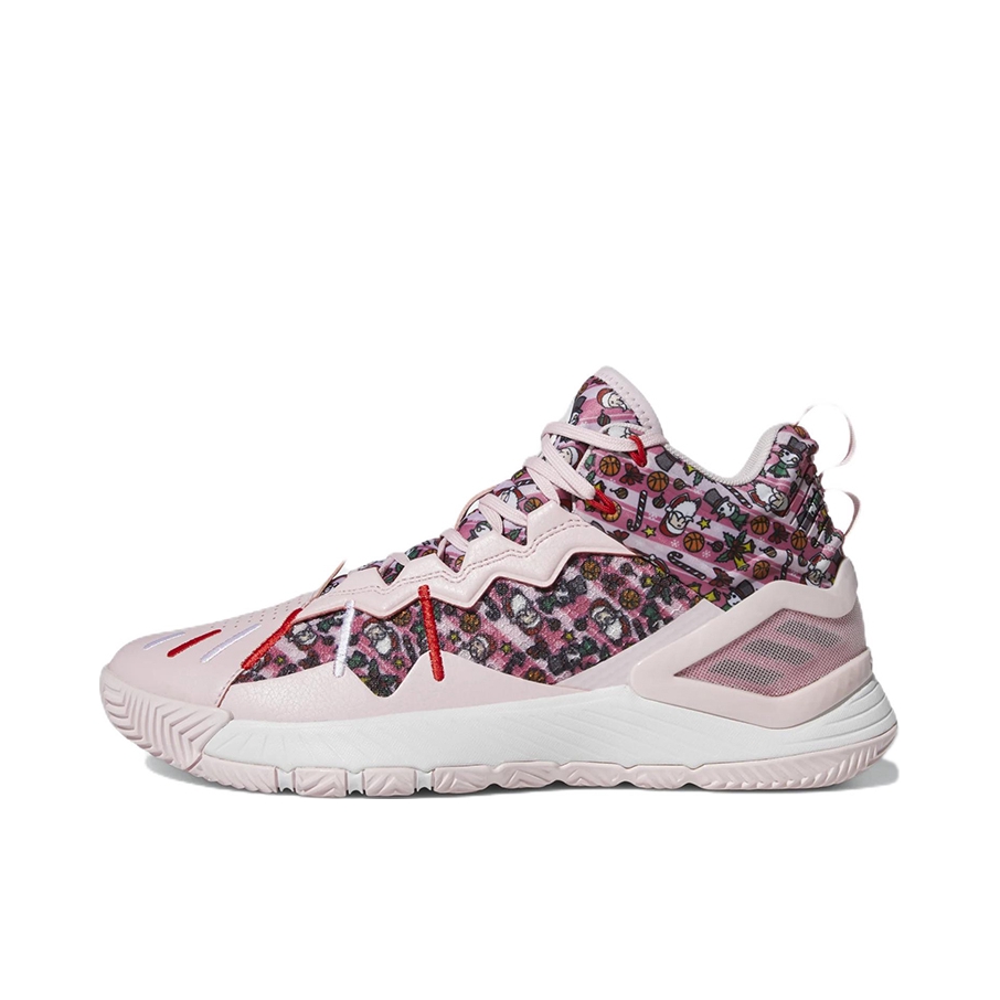 推荐商品：adidas D Rose Son of Chi 罗斯 篮球鞋 防滑耐磨减震实战圆头 粉色/白色