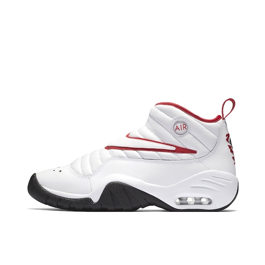 推荐商品：Nike Air Shake Ndestrukt 罗德曼 轻便复古 防滑耐磨 运动 篮球鞋 White Red 白红