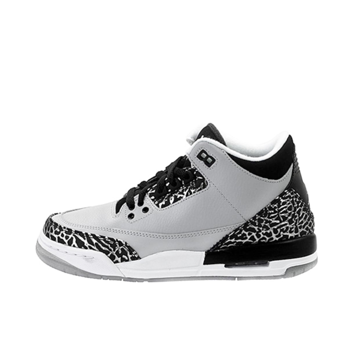 推荐商品：Air Jordan 3 运动休闲鞋 潮流复古抓地支撑缓震合成革圆头 Wolf Grey 狼灰