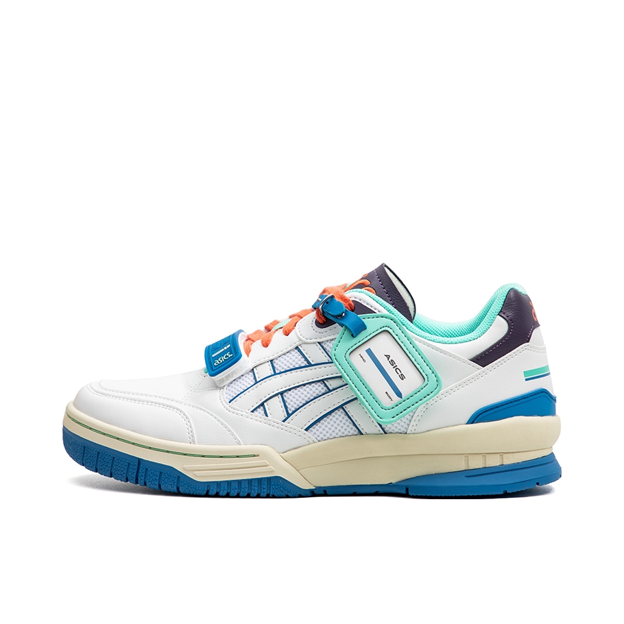 推荐商品：Asics/亚瑟士 Gel-SpotLyte 防滑耐磨 经典复古 休闲潮流 运动 合成革 板鞋 V2/蓝色/白色/绿色