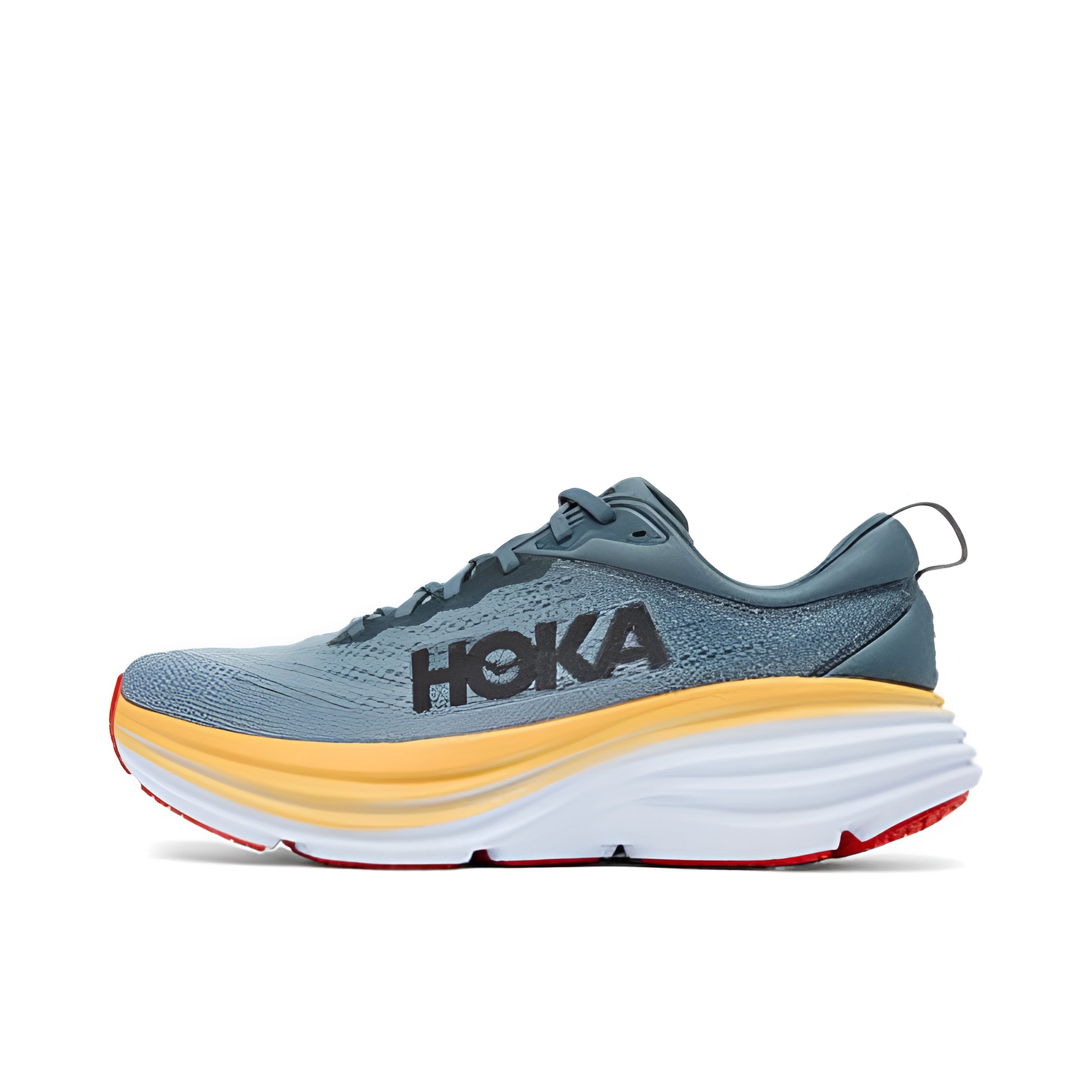 推荐商品：【李现同款】 HOKA ONE ONE  Bondi 8 邦代8  防滑耐磨 舒适轻便 网面透气 休闲百搭 缓震  跑鞋 4E/精灵灰蓝 /山泉蓝