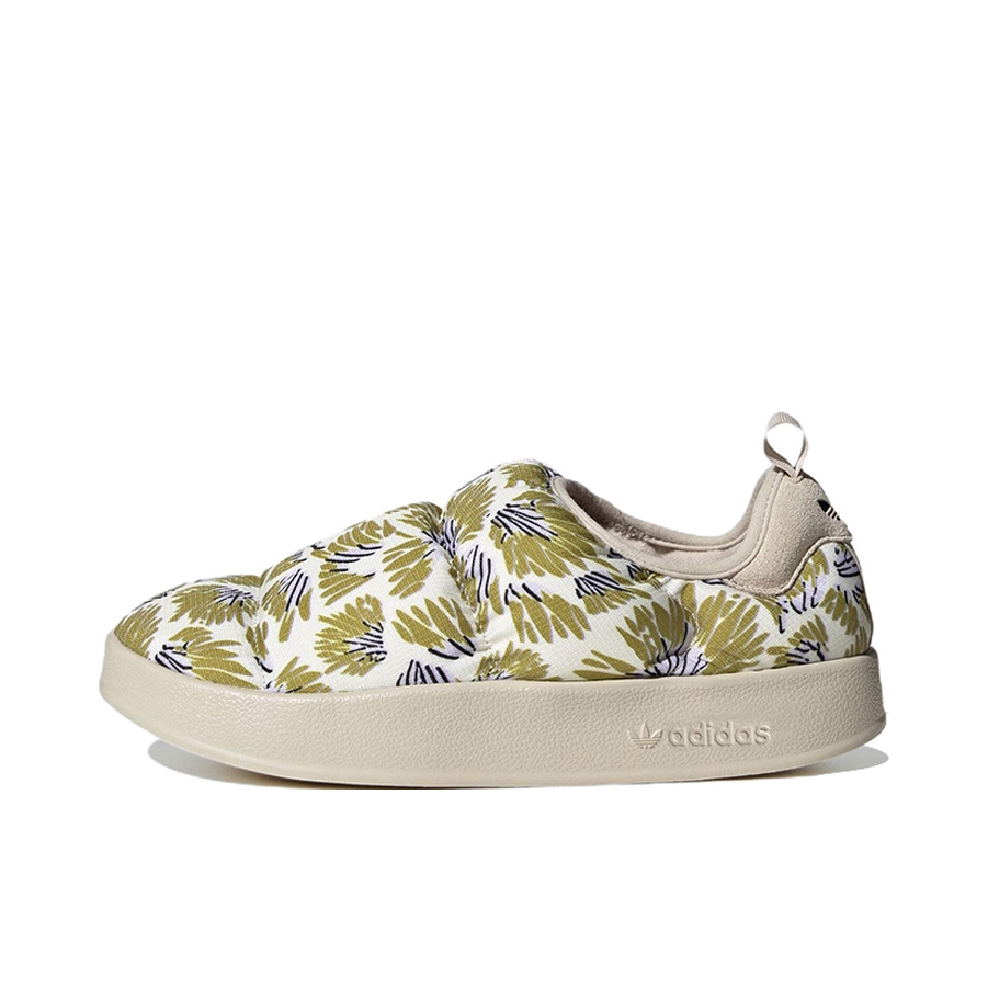 推荐商品：adidas originals Puffylette 运动休闲鞋 防滑耐磨缓震防水织物圆头 白色/绿色