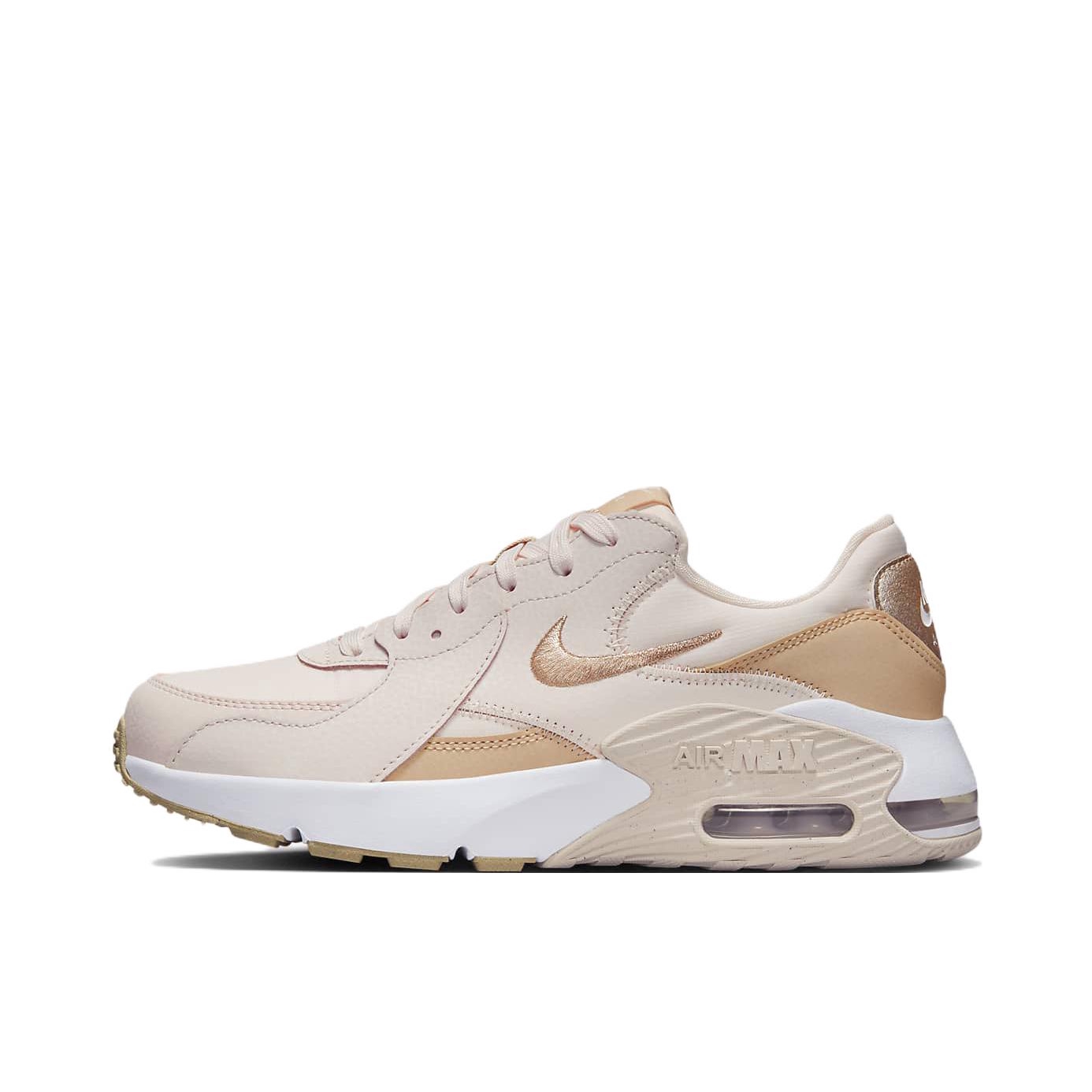 推荐商品：Nike Air Max Excee 跑鞋 防滑耐磨舒适缓震网面透气气垫复古支撑织物合成革圆头贴合抓地 米棕