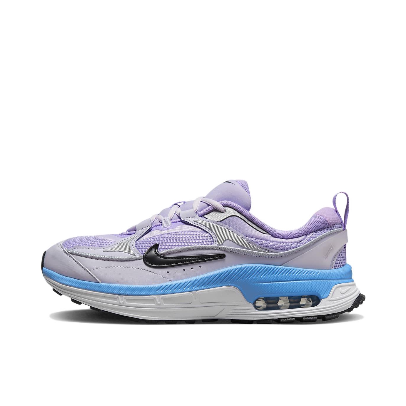 推荐商品：Nike Air Max BLiss 跑鞋 气垫复古缓震耐磨透气织物合成革圆头 紫色/蓝色