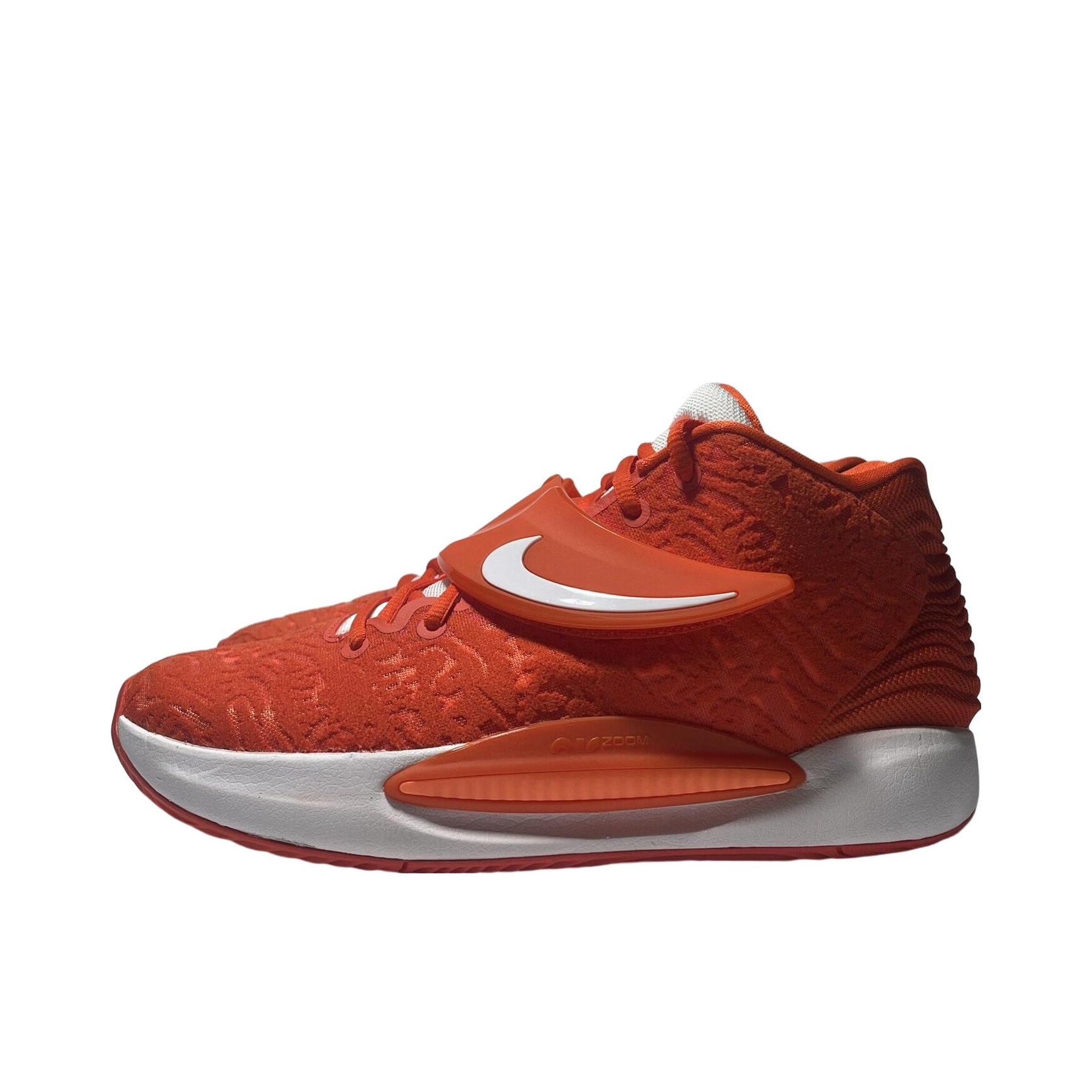 推荐商品：Nike KD 14 杜兰特 防滑耐磨 包裹性 圆头 支撑 实战 减震 织物 魔术贴 篮球鞋 Team Orange TB/橙色/白色