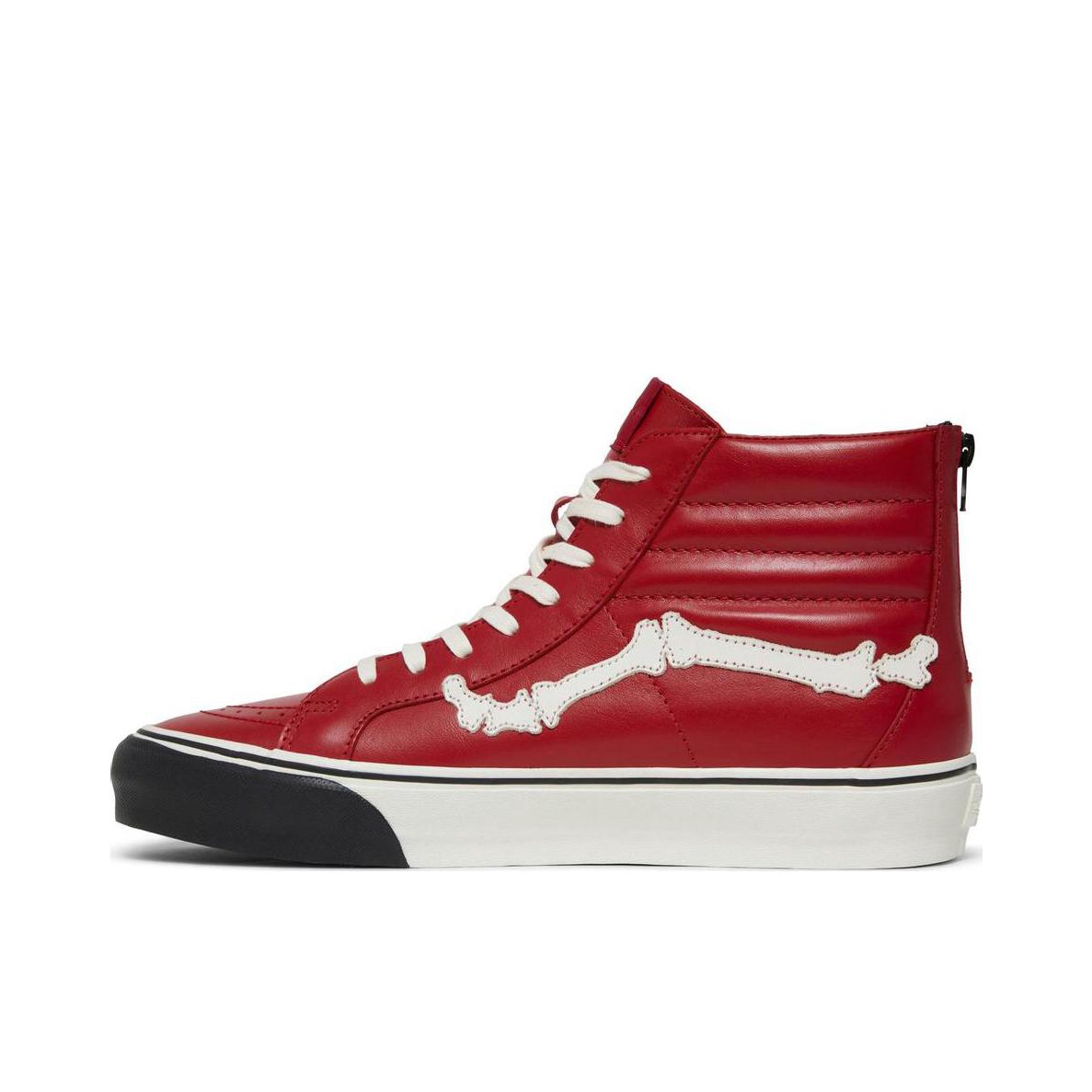 推荐商品：Vans/范斯 SK8-Hi 板鞋 潮流经典拼接复古街头厚底 Blends联名/红色/白色/骨头