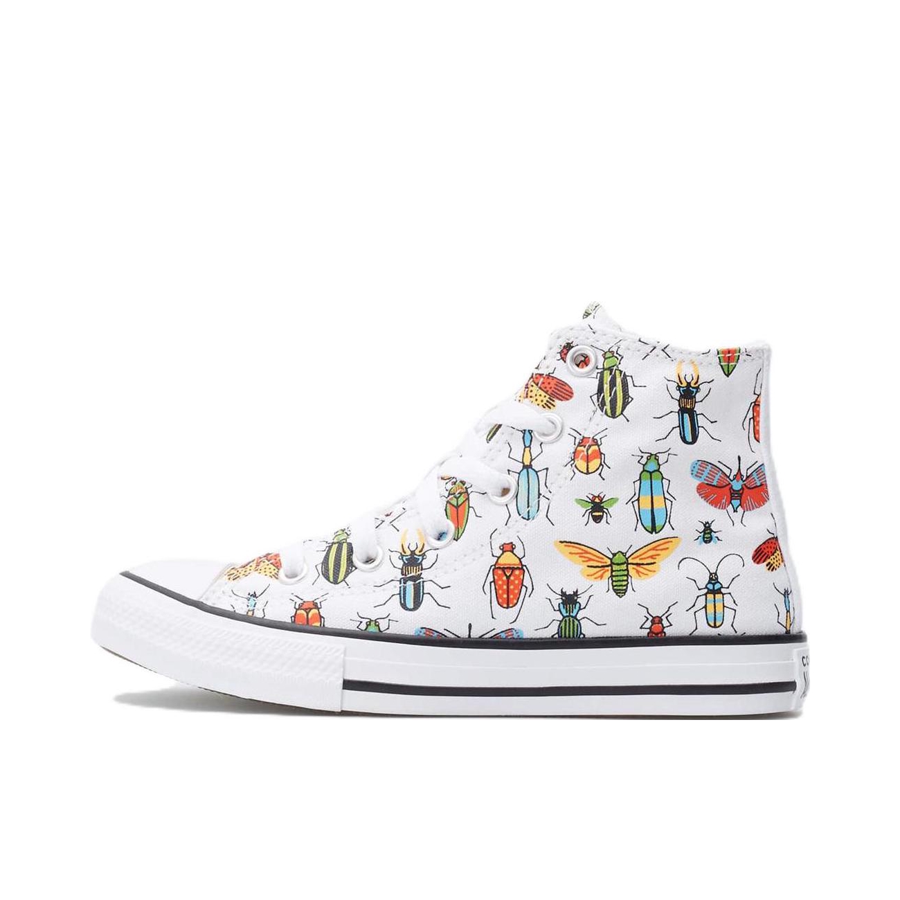推荐商品：Converse/匡威 Chuck Taylor All Star 魔术贴 休闲时尚 防滑耐磨 易穿脱 帆布鞋儿童 大童/白色/昆虫