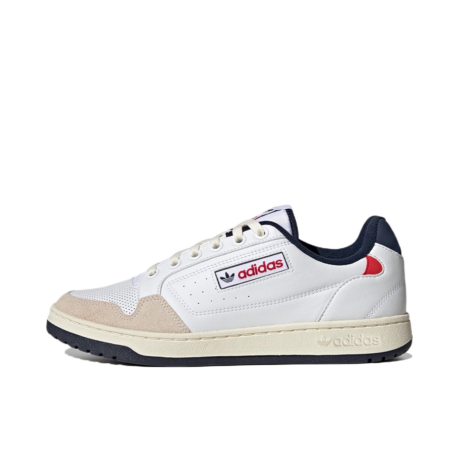 推荐商品：adidas Originals NY 90 板鞋 复古简约防滑耐磨 白色/米黄色/藏青蓝/红色