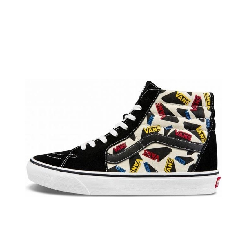 推荐商品：Vans/范斯 SK8-Hi 板鞋 潮流经典拼接复古街头厚底 logo印花/黑色