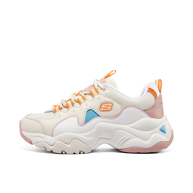 推荐商品：Skechers/斯凯奇  D'Lites 3.0  老爹鞋 熊猫鞋 复古厚底增高支撑 白色/多彩