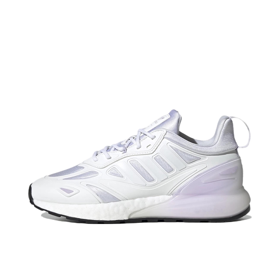 推荐商品：adidas Originals ZX 2K Boost 2 经典百搭 防滑耐磨 舒适透气 织物 跑鞋 白色/紫色