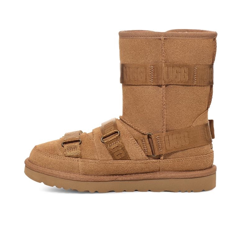 推荐商品：UGG Classic short Hybrid 休闲 时尚 束带 防滑 雪地靴 栗色
