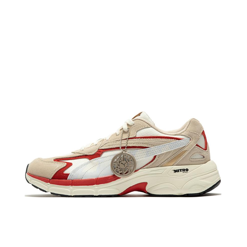 推荐商品：Puma/彪马 Teveris Nitro 运动休闲鞋 减震透气舒适耐磨潮流百搭复古圆头回弹 红色/白色/燕麦色