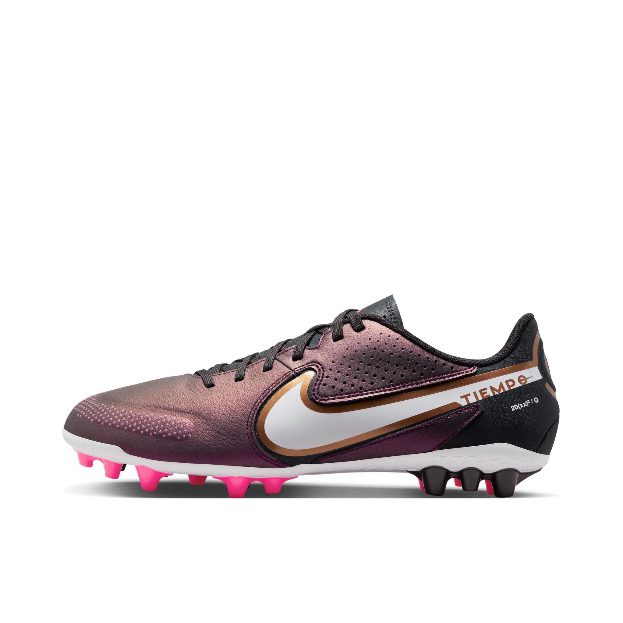 推荐商品：Nike Tiempo Legend 9 Academy AG 入门 胶质短钉 人造草地 抗冲击防滑耐磨圆头 足球鞋 太空紫/白色