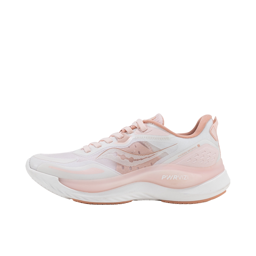 推荐商品：Saucony/索康尼 Phoenix Inferno 火鸟 2 缓震防滑 耐磨透气 稳定支撑 织物 跑鞋 白色/粉色