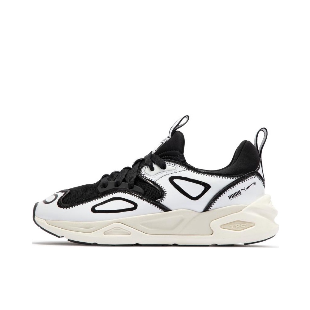 推荐商品：Puma/彪马 TRC Blaze Pyramid 运动休闲鞋 减震防滑轻质耐磨网面透气复古织物 Joshua Vides联名/白色/黑色