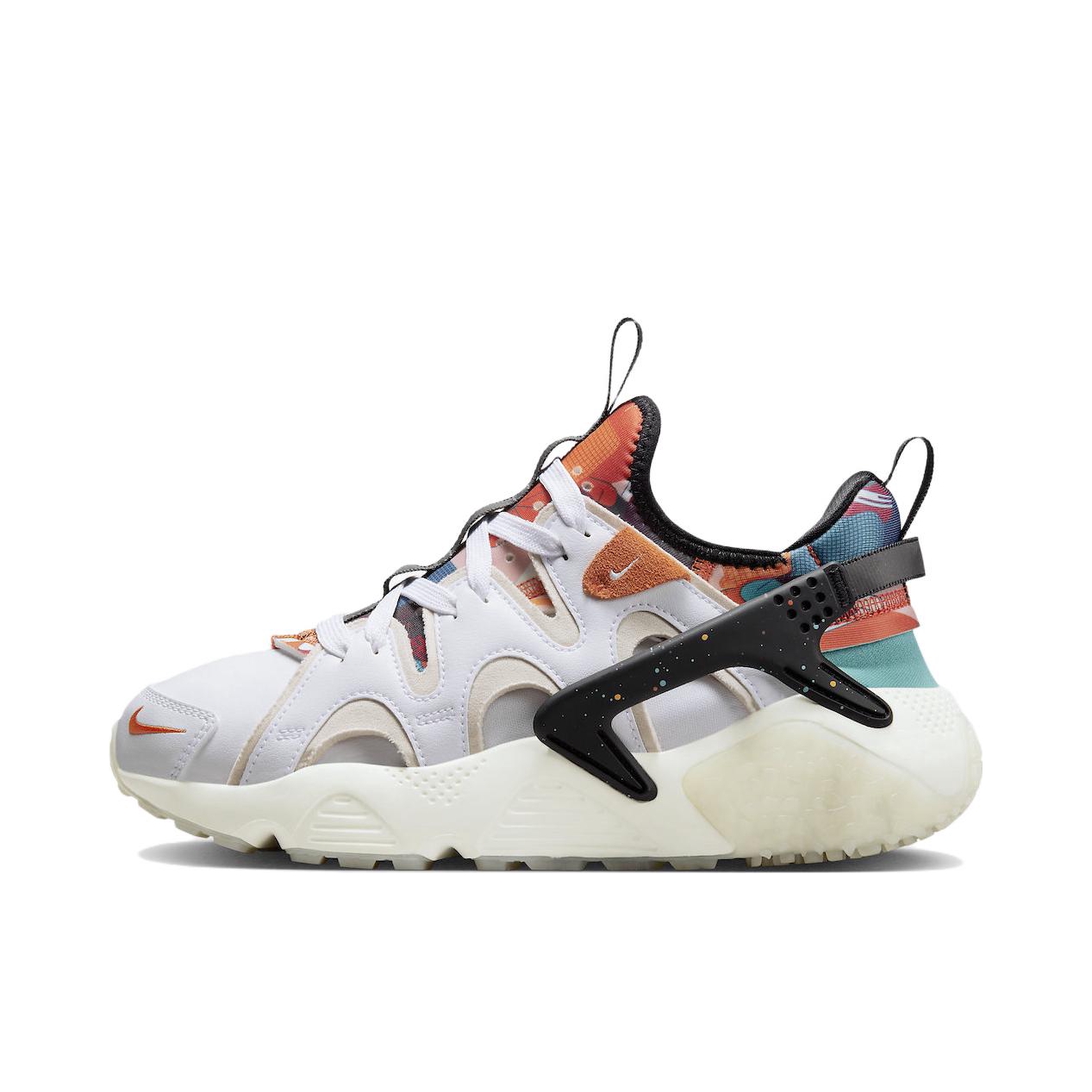 推荐商品：Nike Air Huarache 跑鞋 轻便透气舒适耐磨缓震复古防滑织物合成革运动低帮圆头 Lunar New Year 兔年/奶油色/黑色/橙色