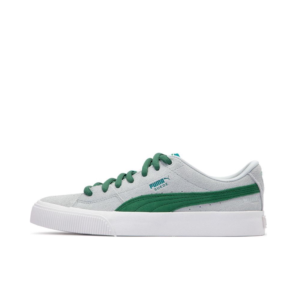 推荐商品：Puma/彪马 Suede Skate Nitro 板鞋 防滑耐磨轻便透气舒适缓震复古时尚潮流 铂金灰/深绿色/白
