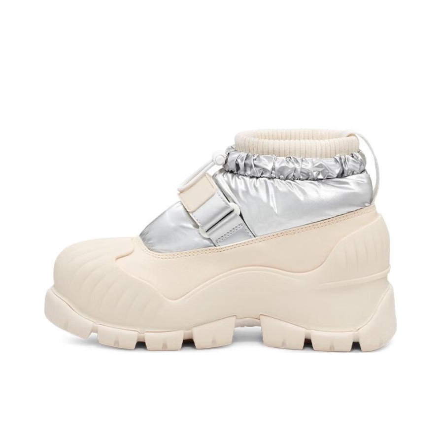 推荐商品：UGG Adiroam Ankle 舒适防滑 圆头短筒 休闲时尚 加绒 雪地靴 磨砂银色