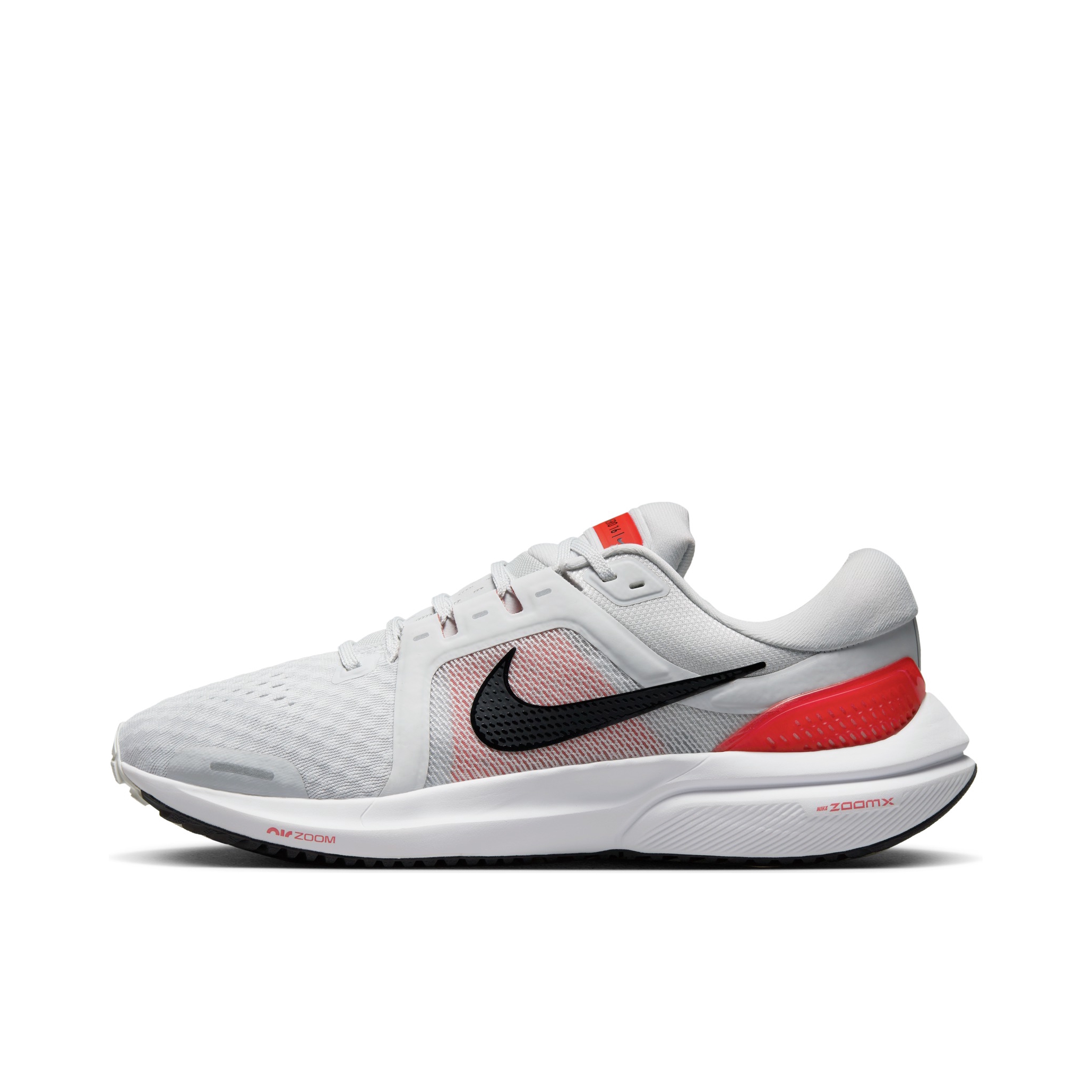 推荐商品：Nike Air Zoom Vomero 16 premium 跑鞋 碳板泡绵减震耐磨轻便透气舒适气垫回弹圆头 灰白/黑色/红色