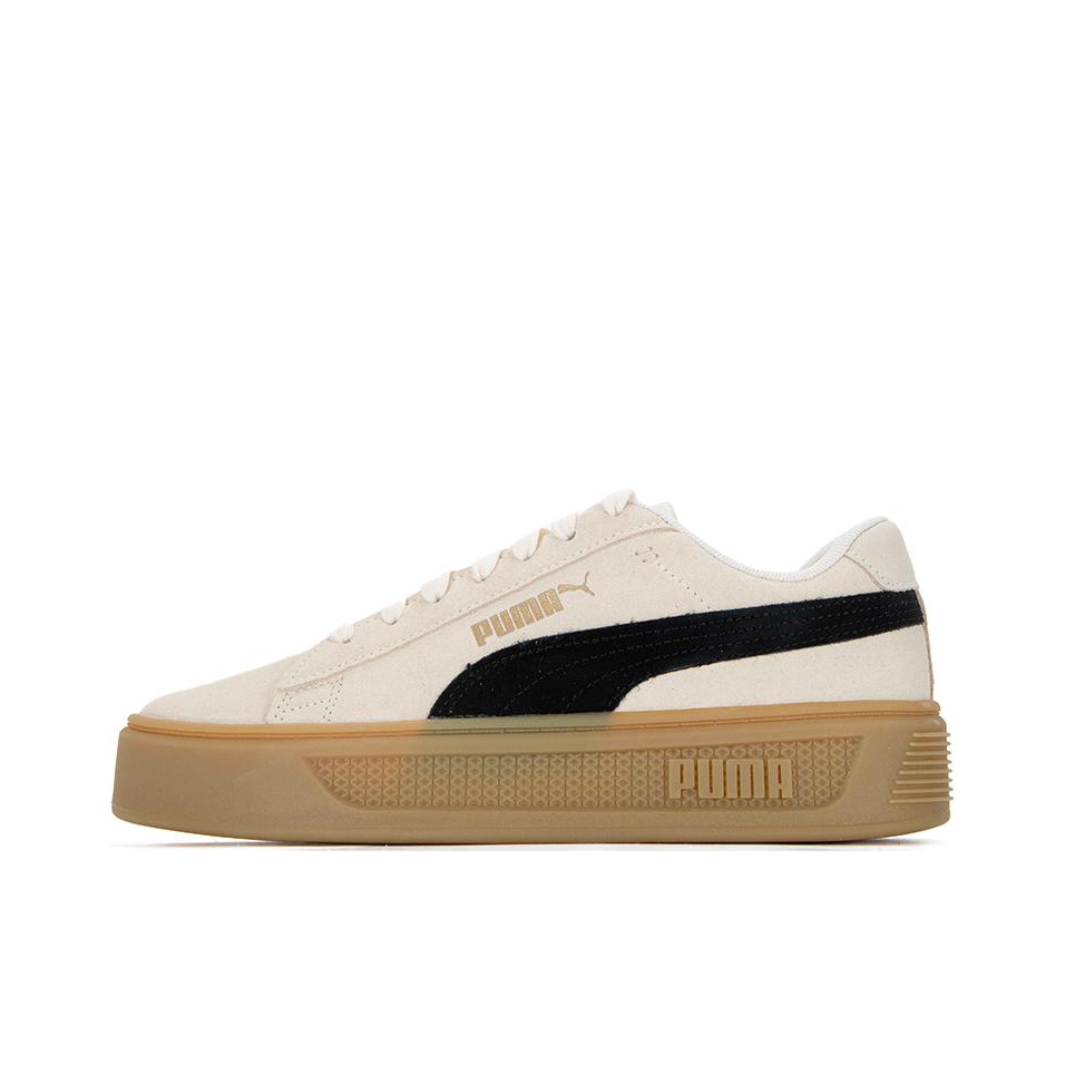 推荐商品：Puma/彪马 Smash Platform V3 厚底鞋 松糕鞋 板鞋 潮流复古舒适百搭防滑耐磨轻便透气增高 浅棕