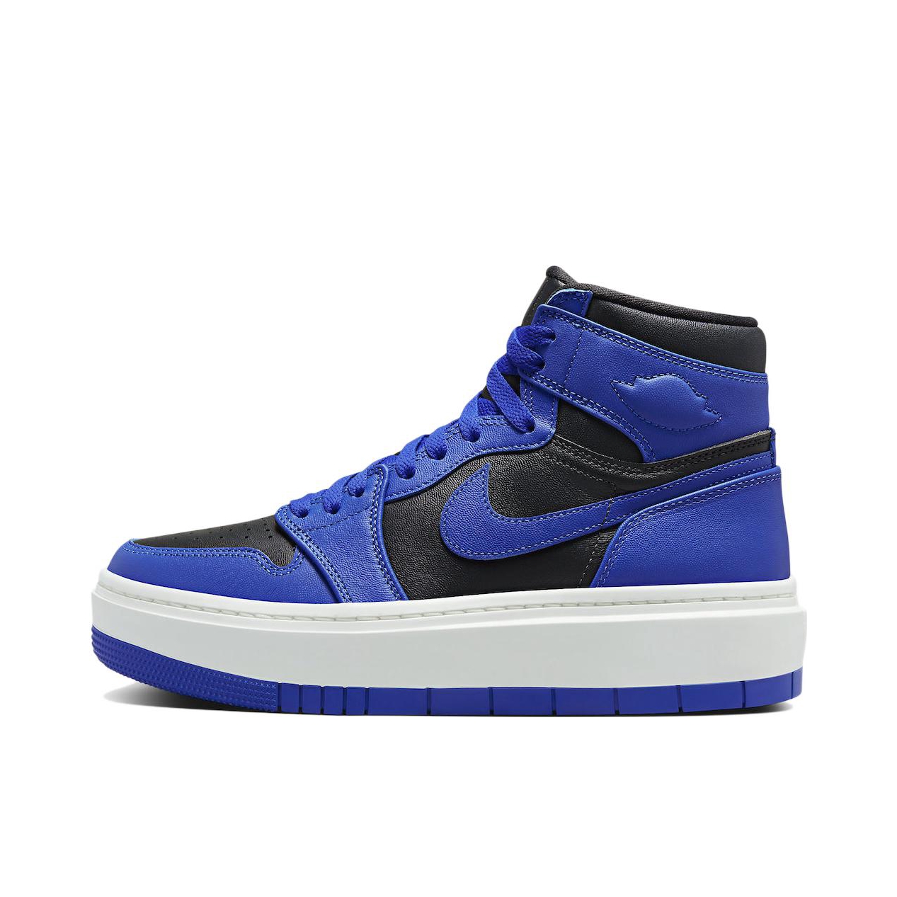 推荐商品：Jordan Air Jordan 1 elevate 板鞋 圆头厚底减震防滑复古增高 高帮/宝蓝色/黑色