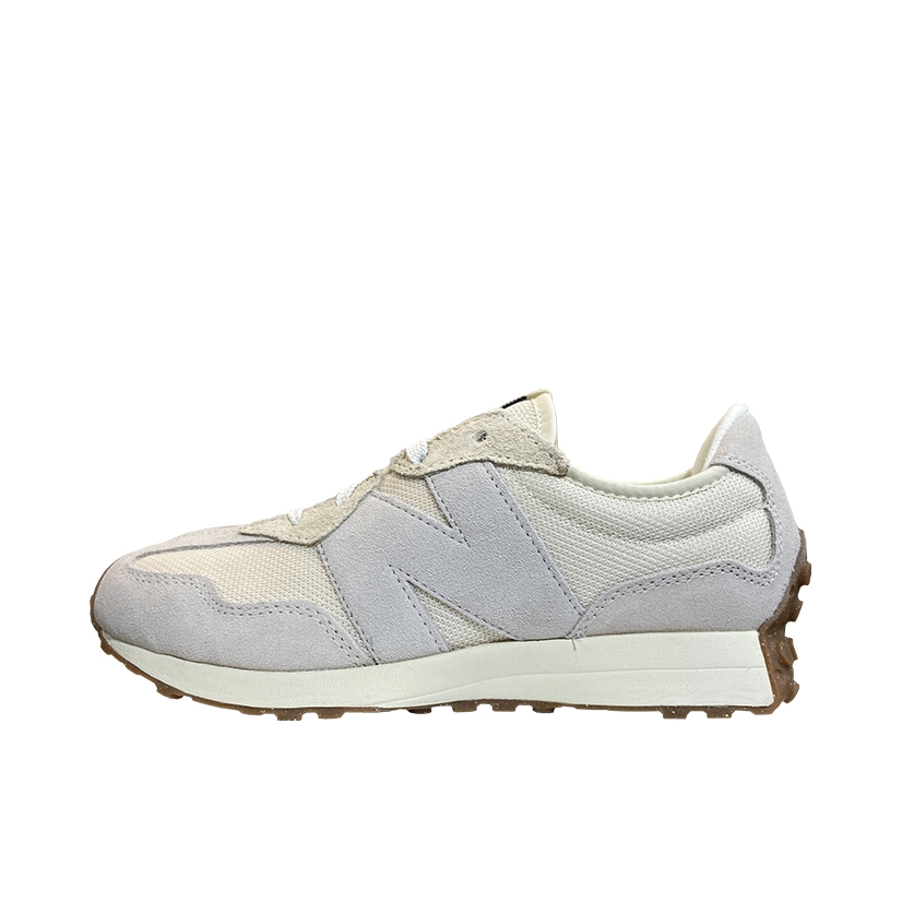 推荐商品：【IU同款】 New Balance 327 跑鞋 舒适复古防滑耐磨休闲透气减震拼接运动防水织物慢跑圆头 大童/米色/灰白色